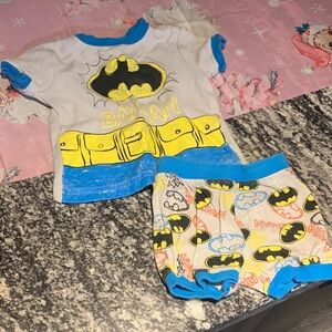 Vibrant Blue and Yellow Batman baby Pajama Set